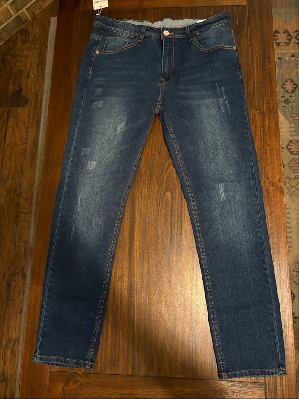 Men's Skinny Jeans in Deep Indigo Wash
